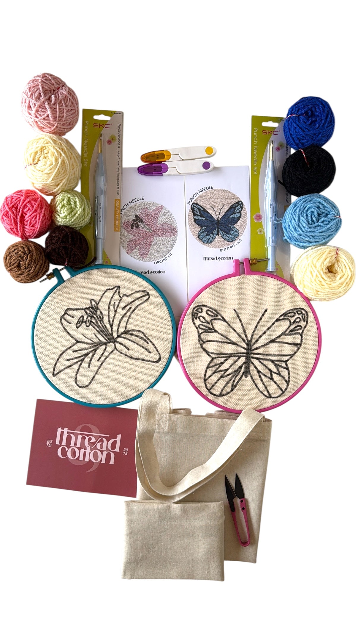 Butterfly and flower kit for 2 people